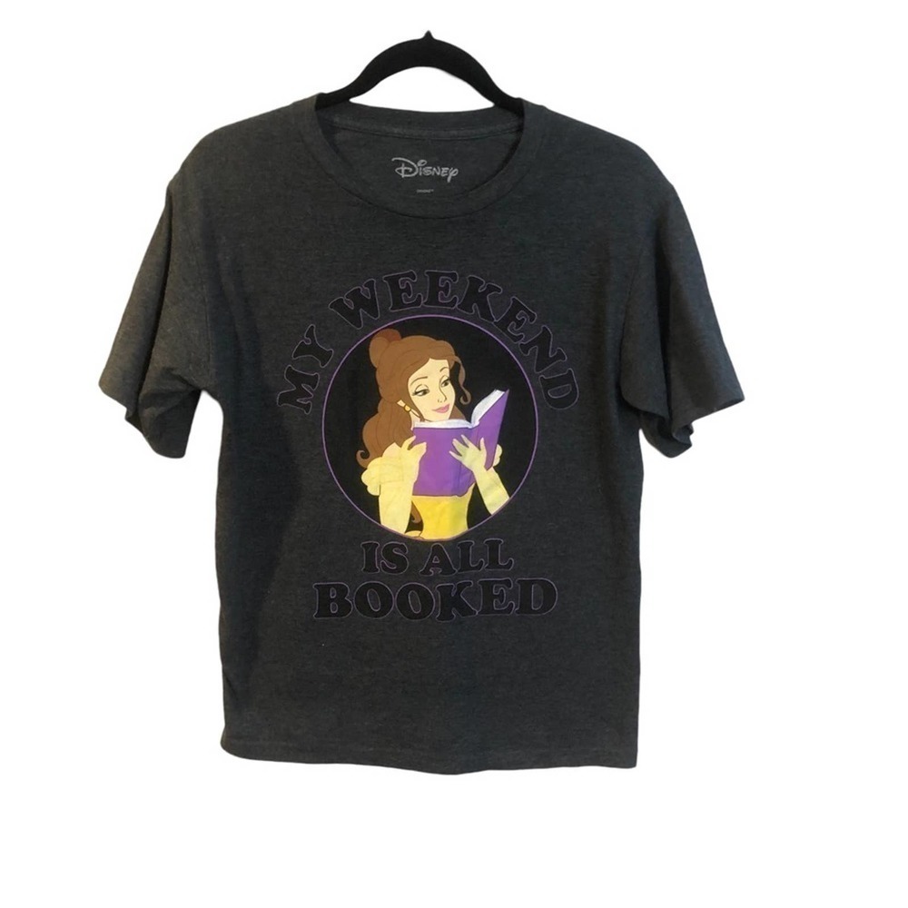 DISNEY Beauty and The Beast Belle My Weekend is Booked T-Shirt Size Small - Picture 2 of 5